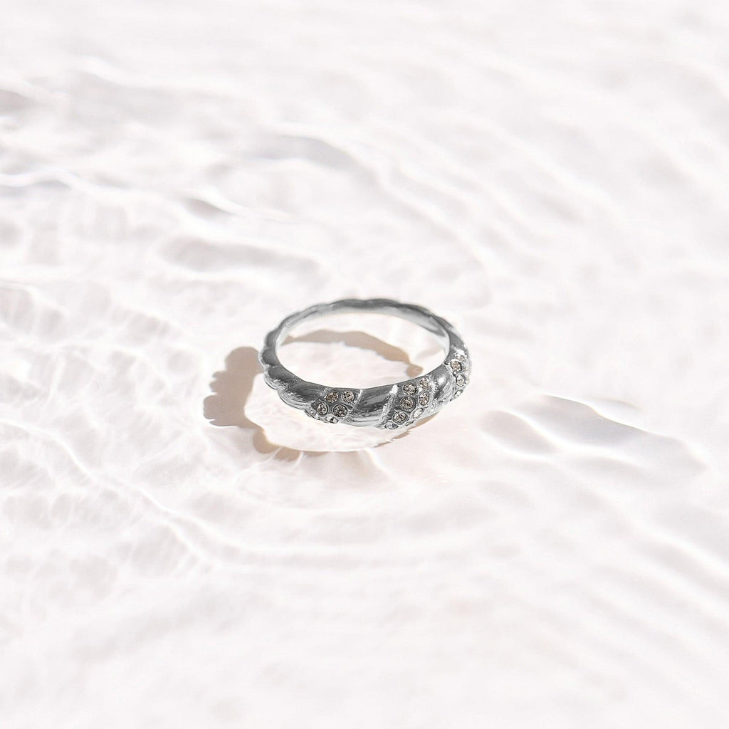 Crystal Twist Dome Ring