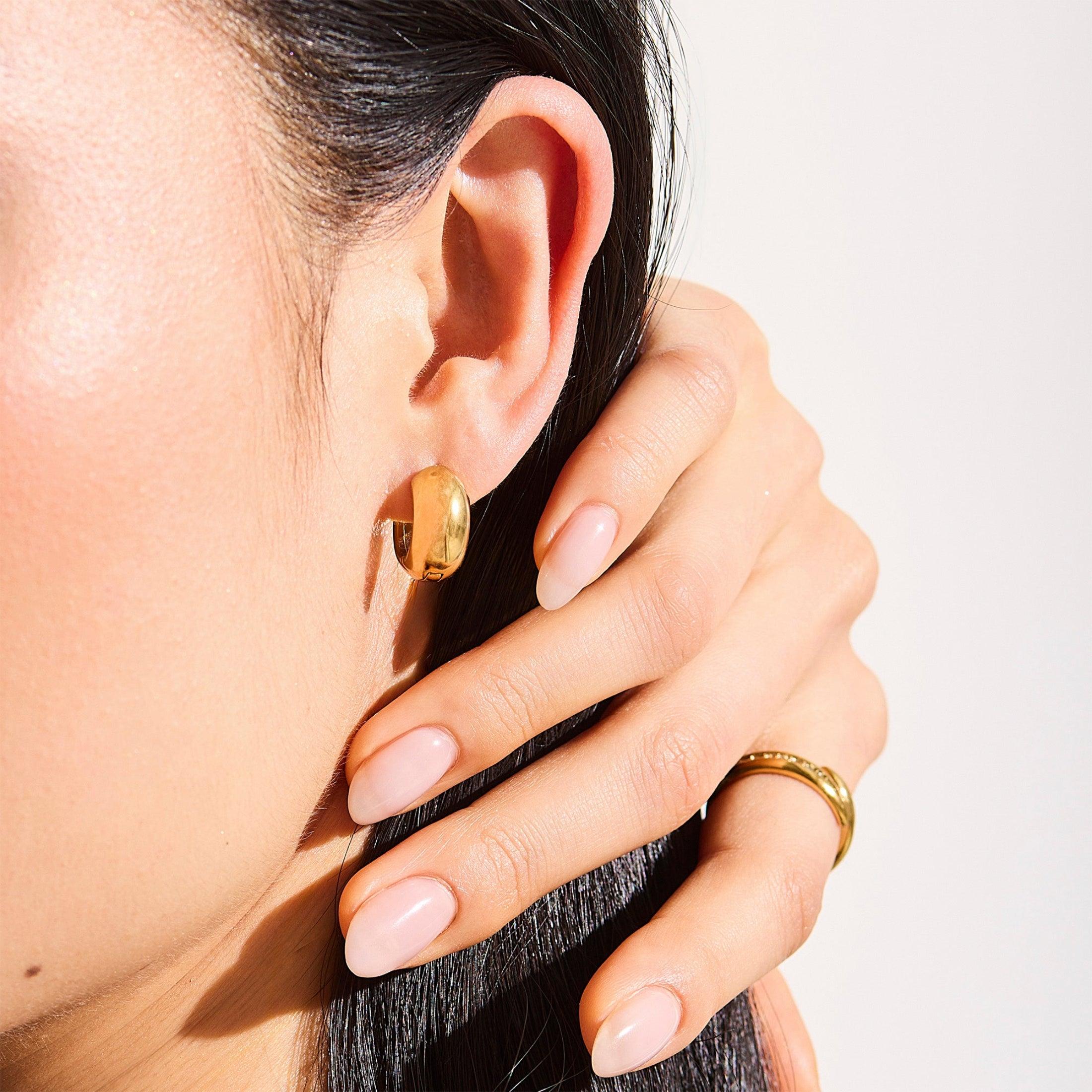 Chunky Mini Hoop Earrings