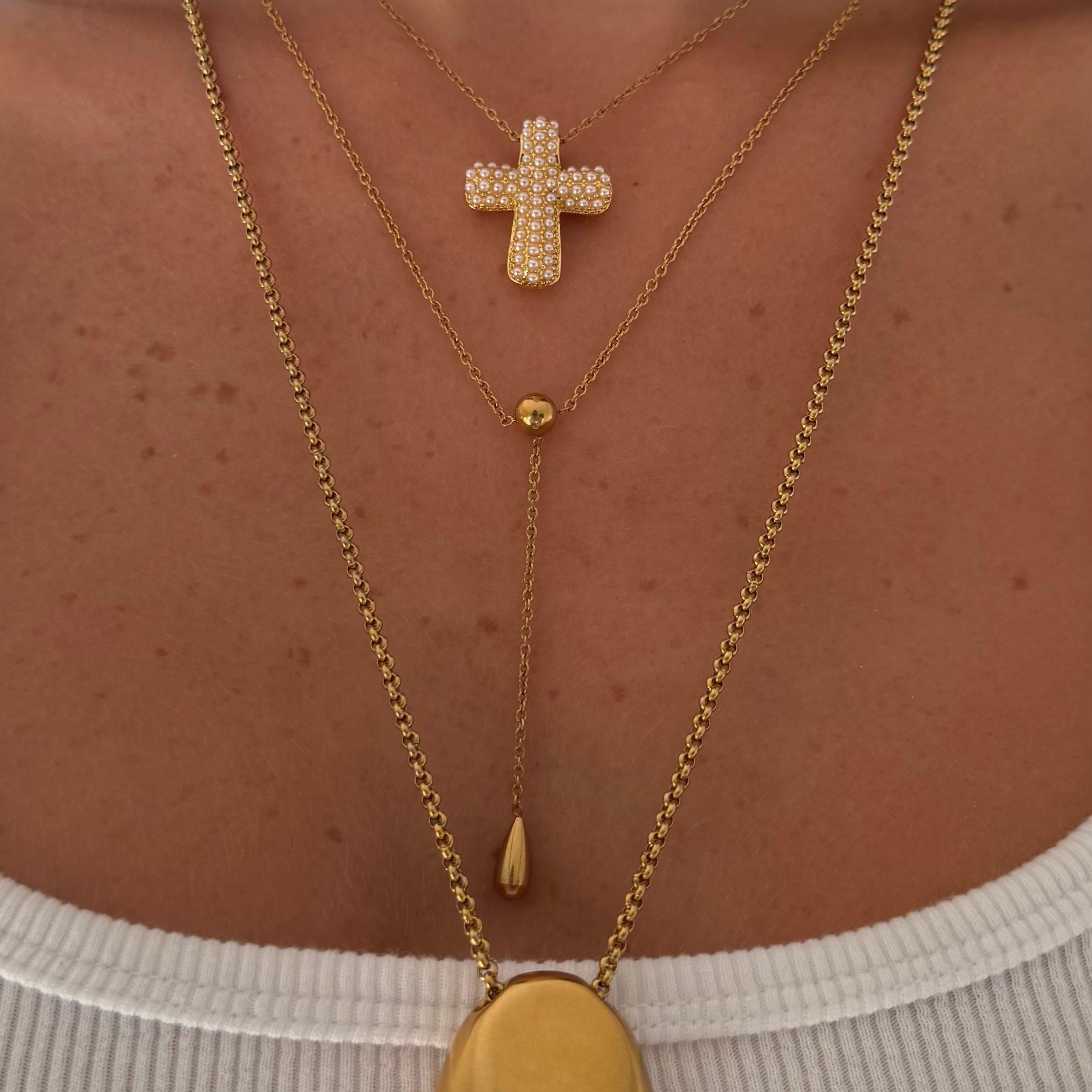 Luna Drop Lariat Necklace
