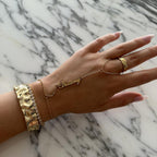 Custom/Personalized Name Plate Hand Chain - EVRYJEWELS